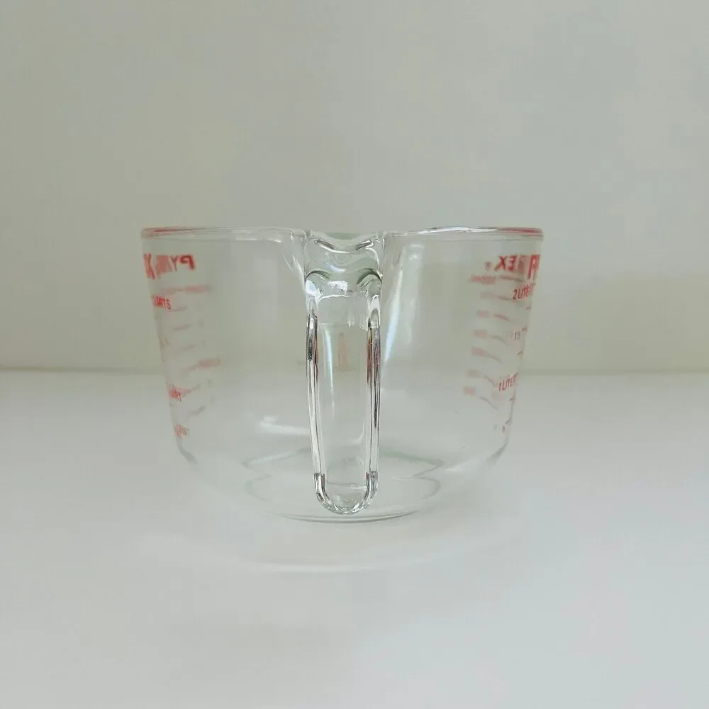 PYREX (All Caps) 8 Cup / 2 Qt / 64 oz / 2 L Glass Measuring Cup with Handle